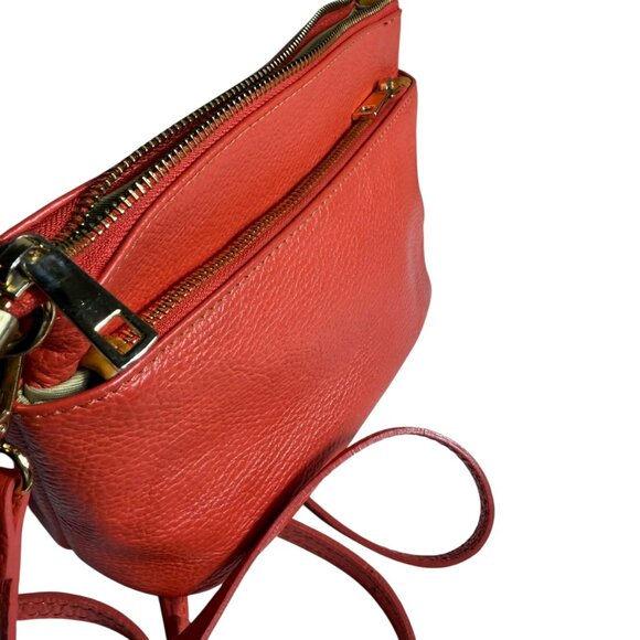 Divina Firenze Red Leather Crossbody Bag - Picture 2 of 13